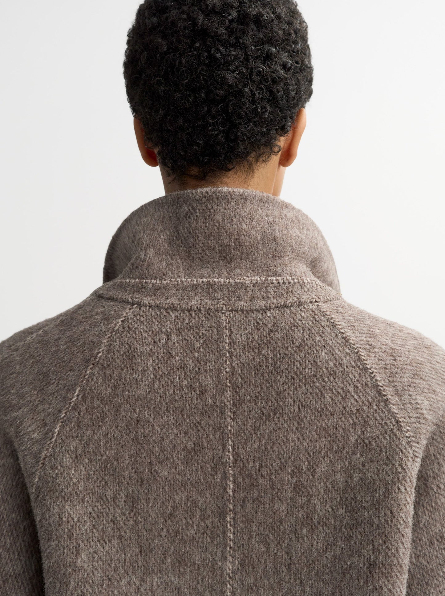 Herringbone Coat in Brown