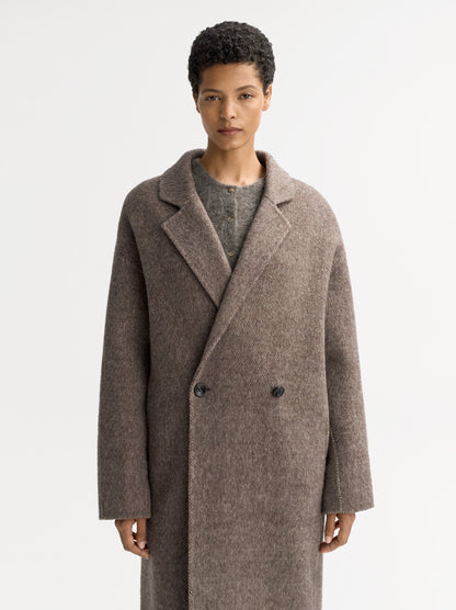 Herringbone Coat in Brown