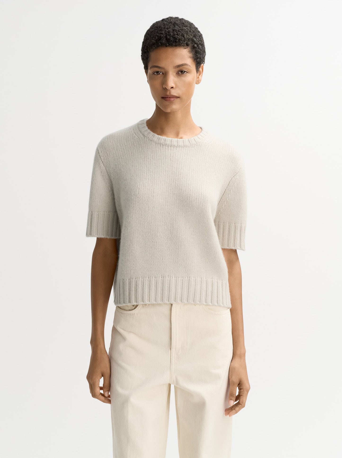 Chunky Short Sleeve in Chalk