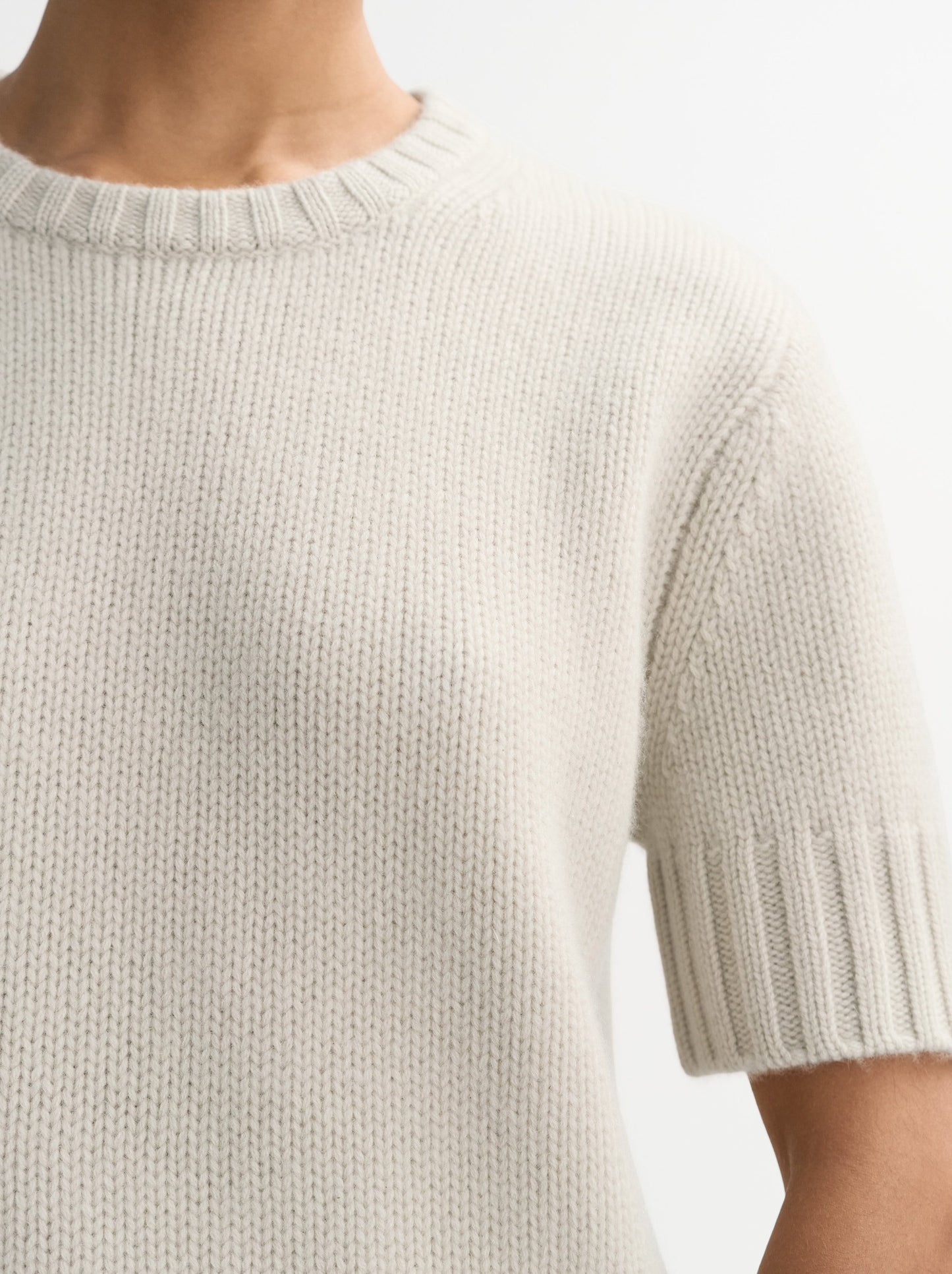 Chunky Short Sleeve in Chalk