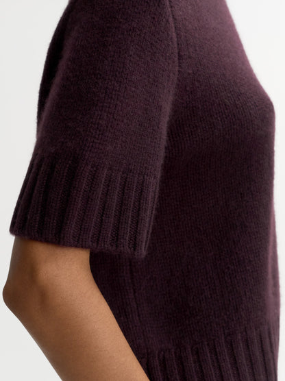 Chunky Short Sleeve in Midnight Plum