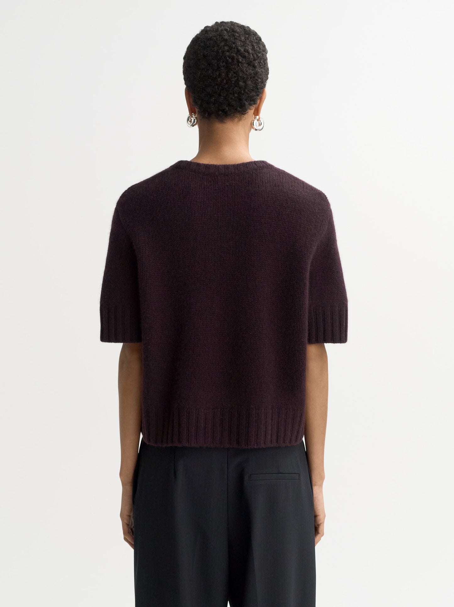 Chunky Short Sleeve in Midnight Plum