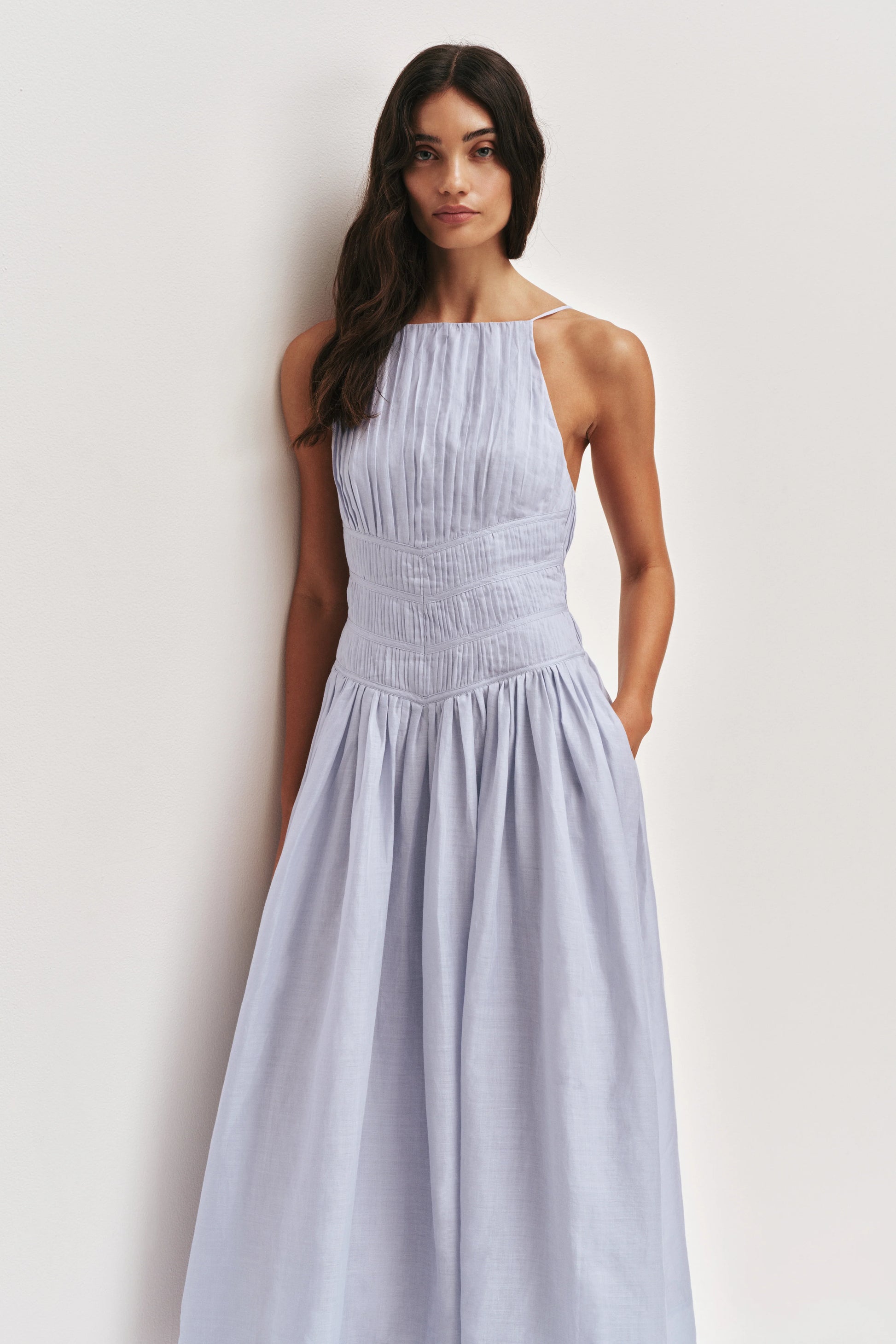 Helene Maxi Dress in French Blue