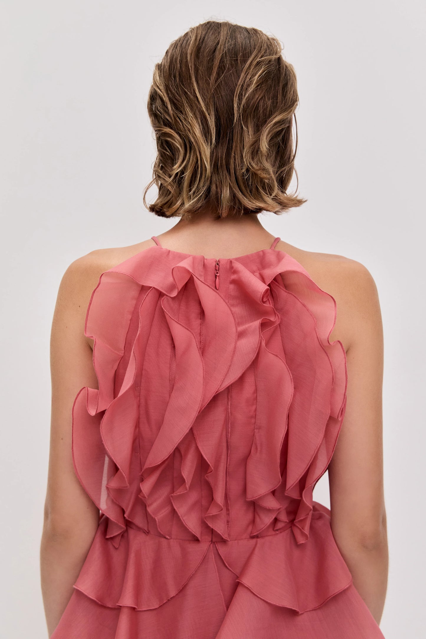 Cleo Mini Dress in Spiced Coral