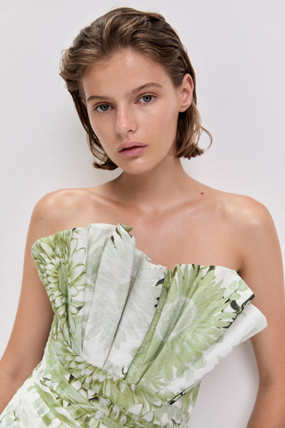 Reflector Gown Olive Native Floral