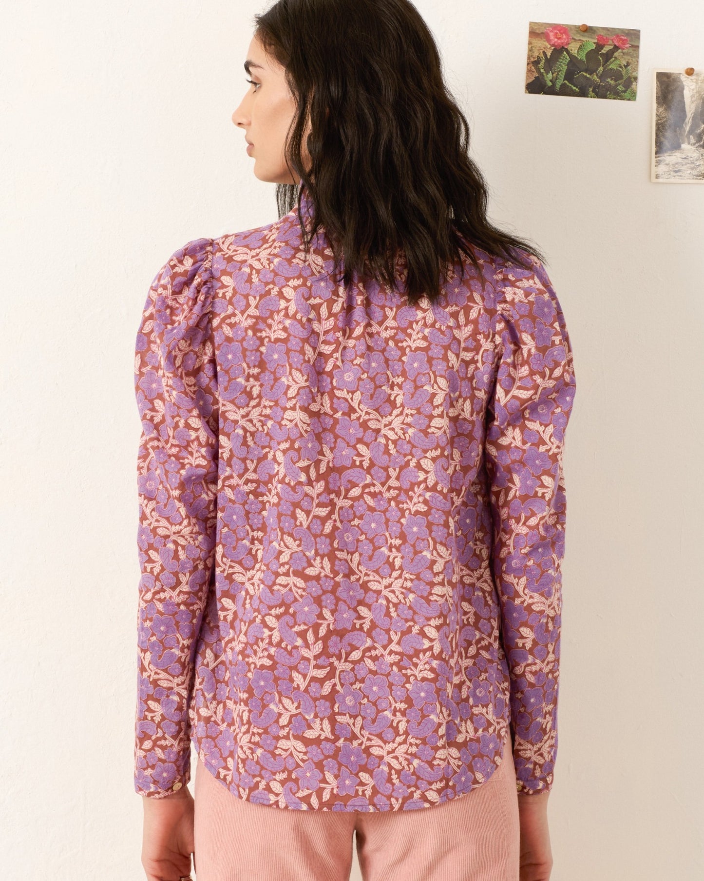 Artemis Twilight Floral Shirt in Purple