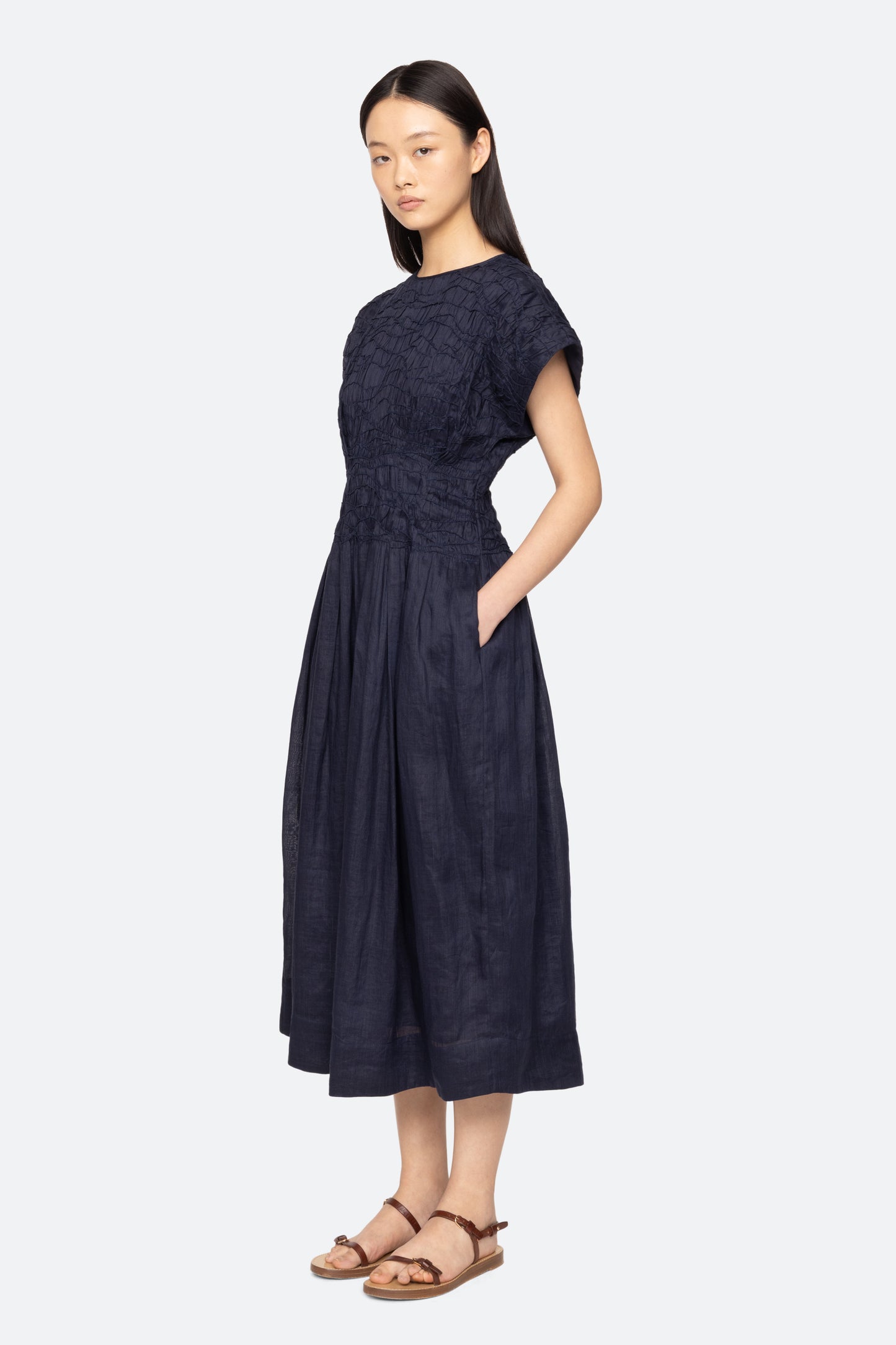 Imogen Dress in Navy