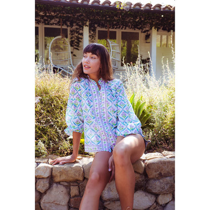 Marella Top in Turquoise/Puple