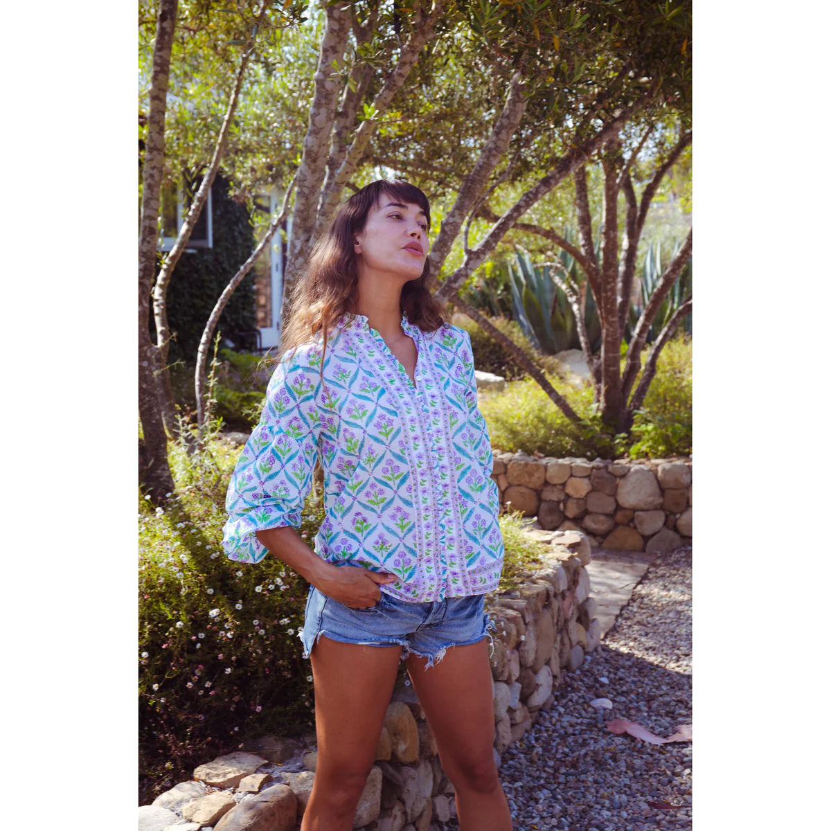 Marella Top in Turquoise/Puple