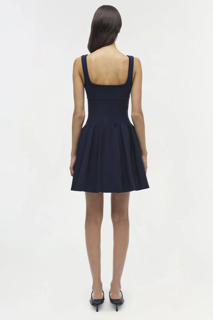 Elektra Knit Mini Dress in Midnight