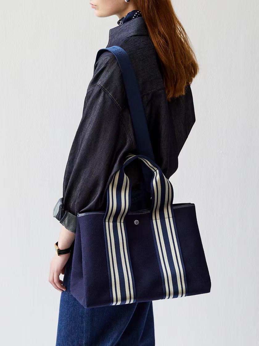 Traversée Navy Equestrian Flannel (S or M)