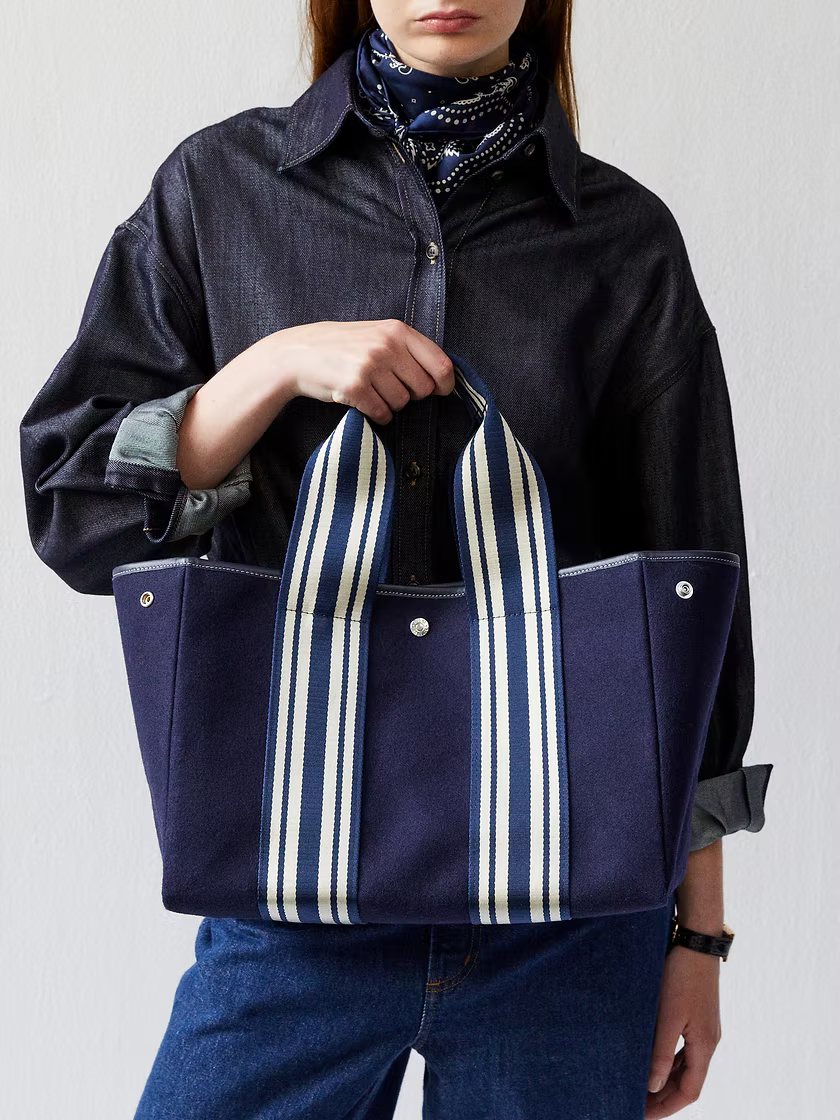 Traversée Navy Equestrian Flannel (S or M)