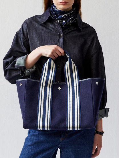 Traversée Navy Equestrian Flannel (S or M)