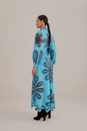 
            
                Load image into Gallery viewer, Turquoise Richelieu Maxi Dress
            
        