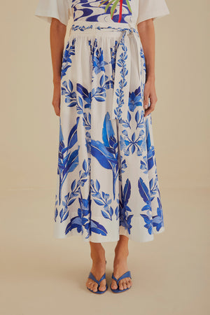 Blue Yard Midi Skirt