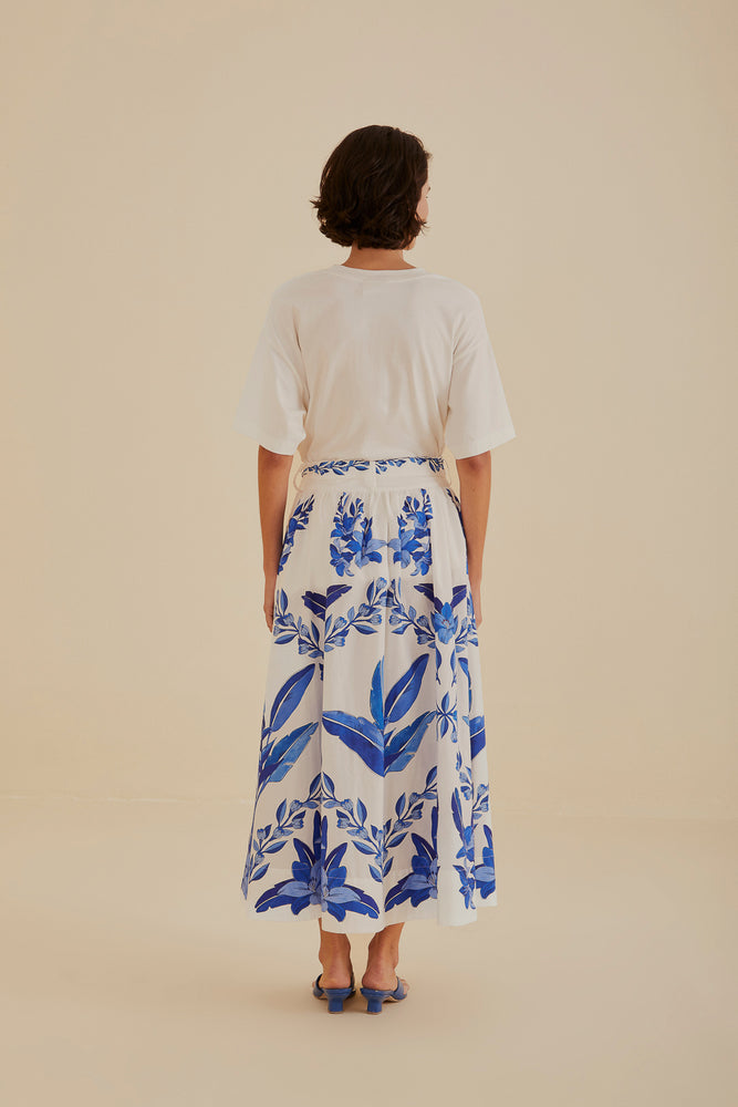 Blue Yard Midi Skirt