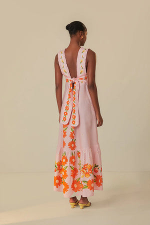 Pink Papaya Salad Maxi Dress