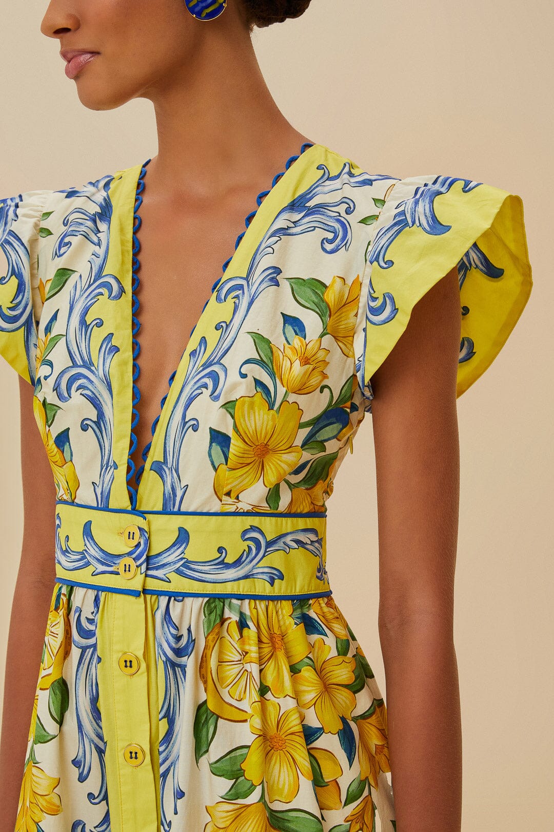 Off-White Sicily Scarf Organic Cotton Maxi Dress