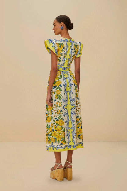 Off-White Sicily Scarf Organic Cotton Maxi Dress