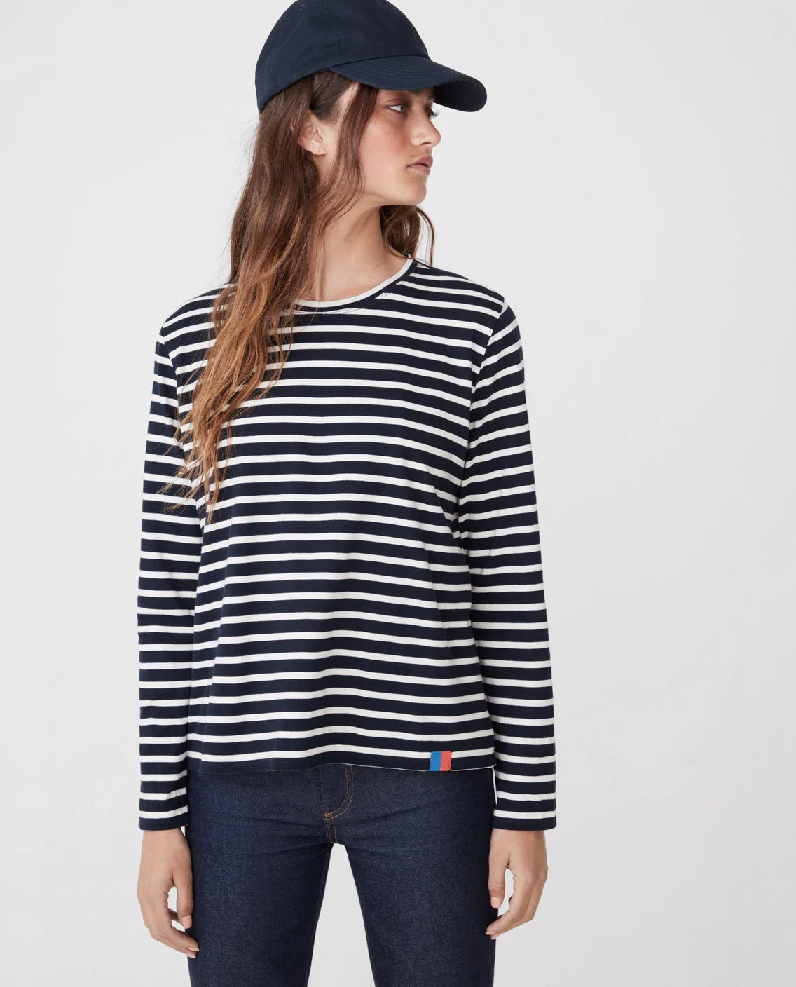 The Modern Long in Navy/Cream