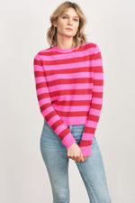 Striped Cashmere Crew Sweater
