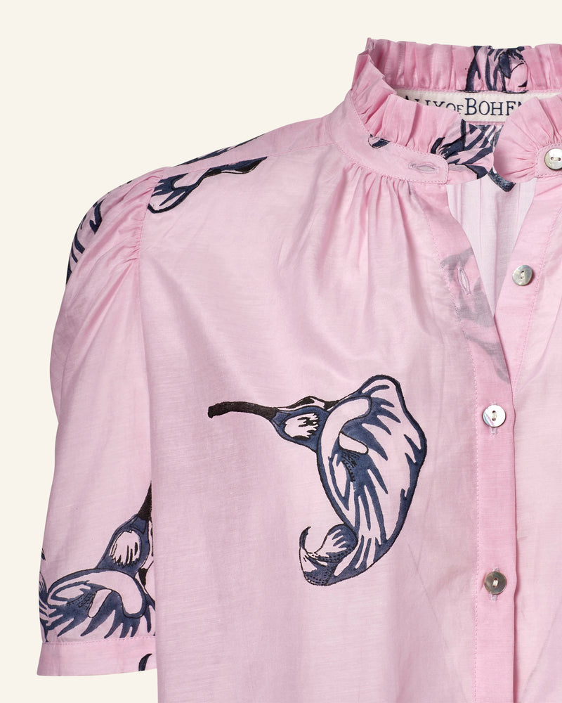 Winn Pink Calla Lily Shirt in Pink