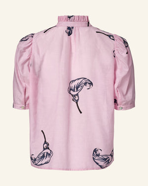 Winn Pink Calla Lily Shirt in Pink