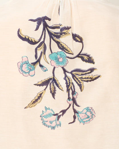 Annabel Misted Lily Shirt in Off-White