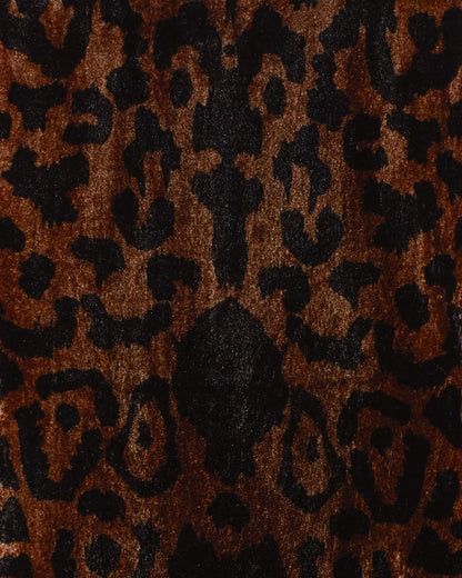 Lex Leopard Velvet Jacket in Dark Brown