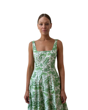 
            
                Load image into Gallery viewer, Wells Dress in Clover Toile
            
        