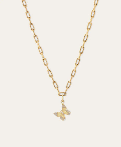 Diamond Butterfly Hinged Charm