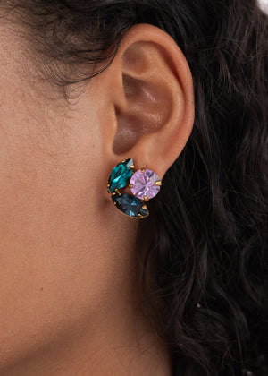 Sadie Earrings in Peacock