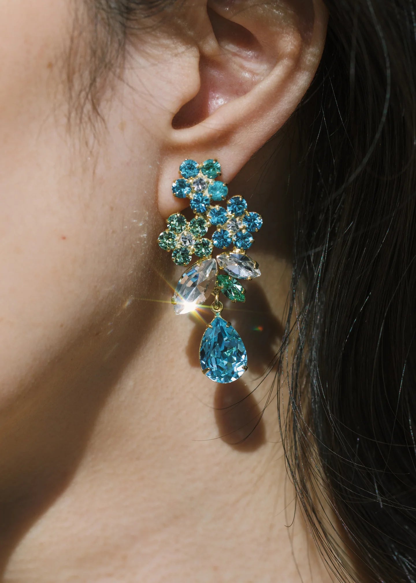 Bouquet Earrings in Bluebell