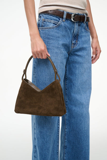 Valerie Shoulder Bag in Truffle Suede