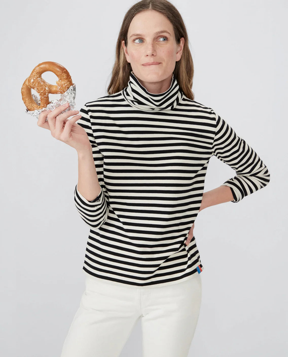 The Turtleneck in Black/Cream