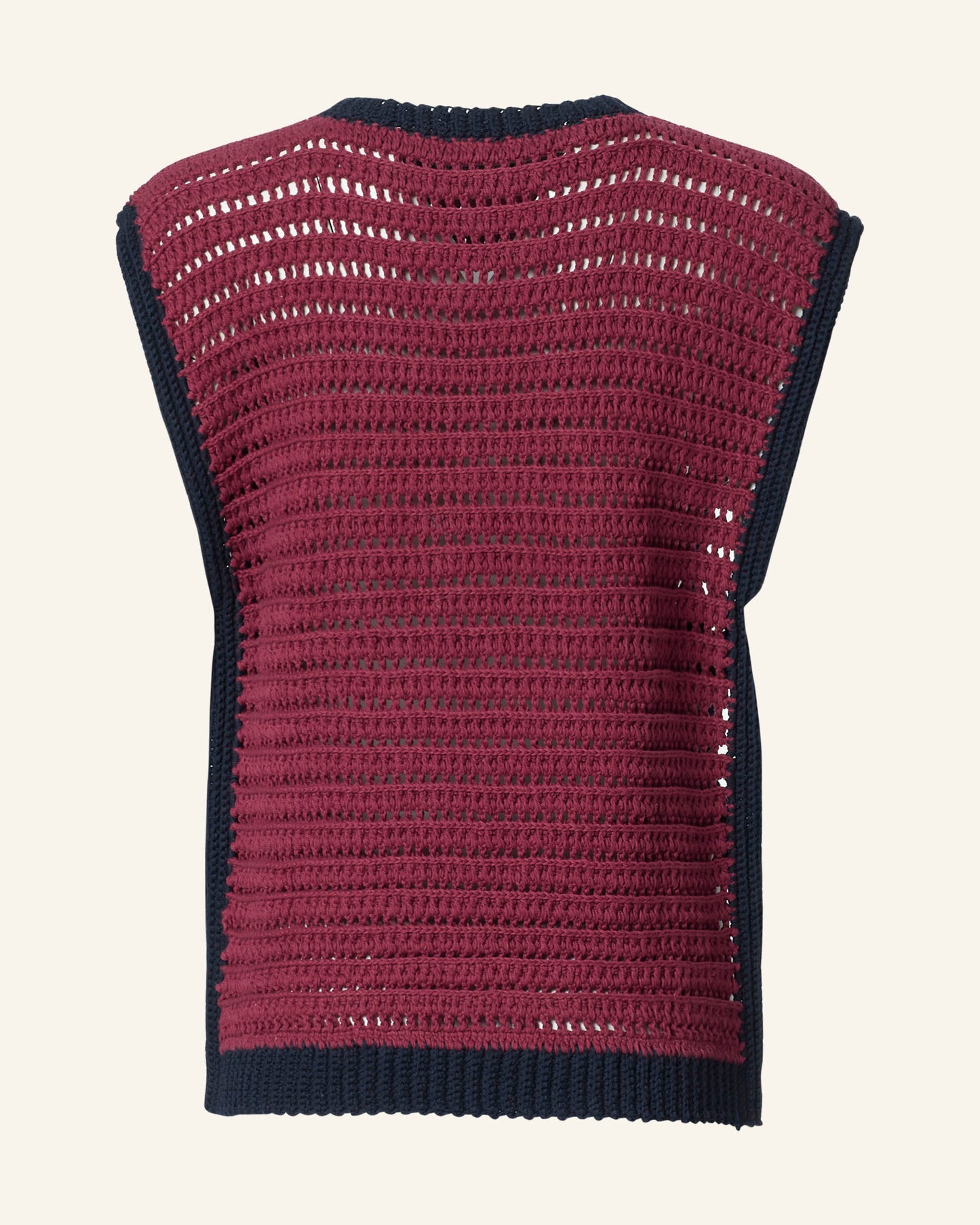 Oona Mulberry Crochet Top in Red