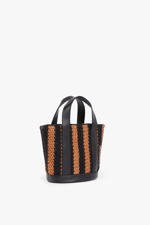 Allora Mini Tote in Black/Tan Seashore Stripe