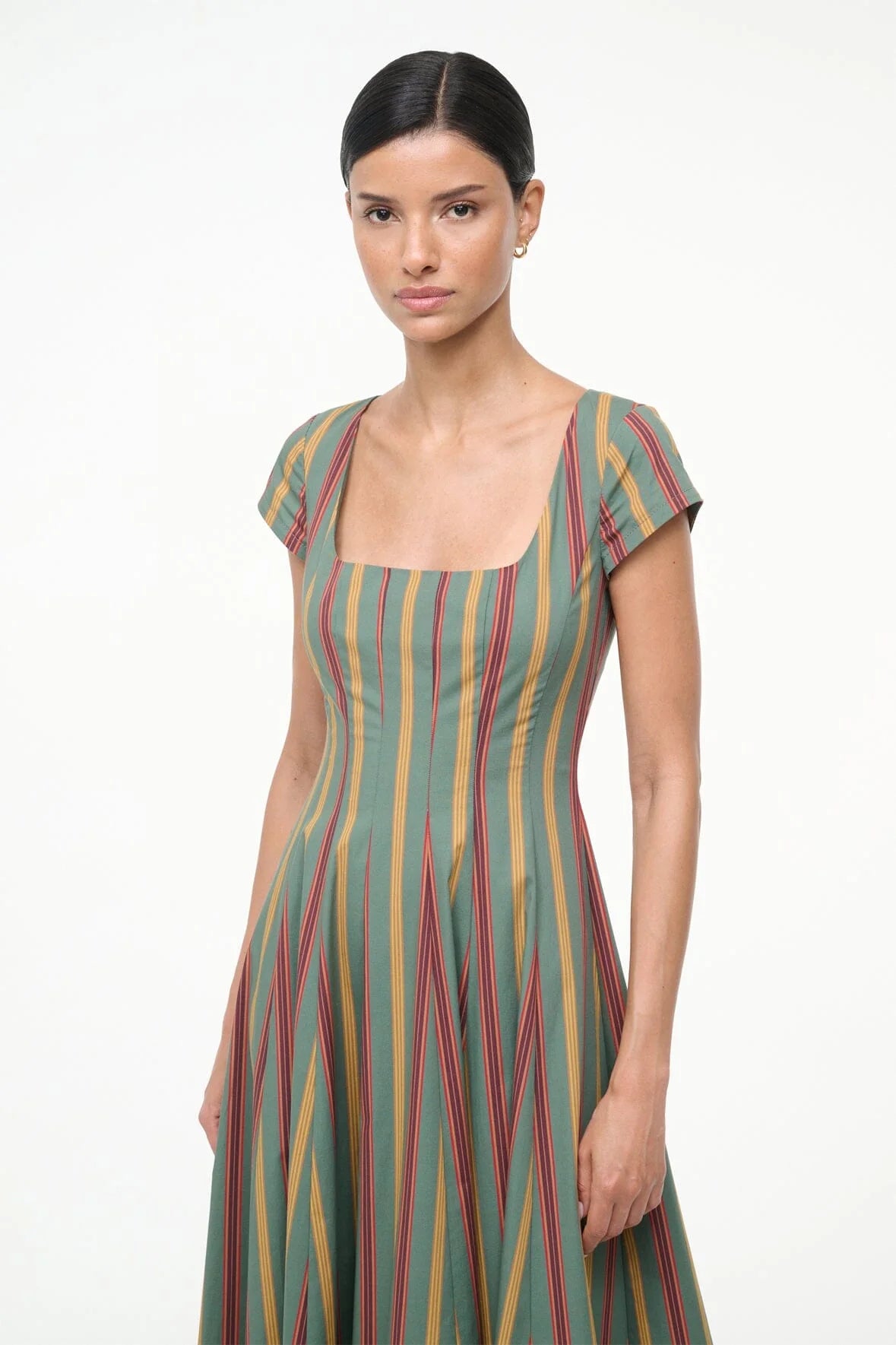 Short Sleeve Wells Dress in Trailblazer Stripe