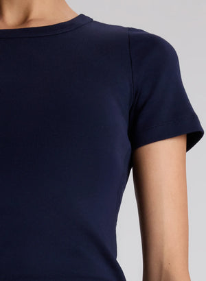 Paloma Cotton Rib Baby Tee in Maritime Navy