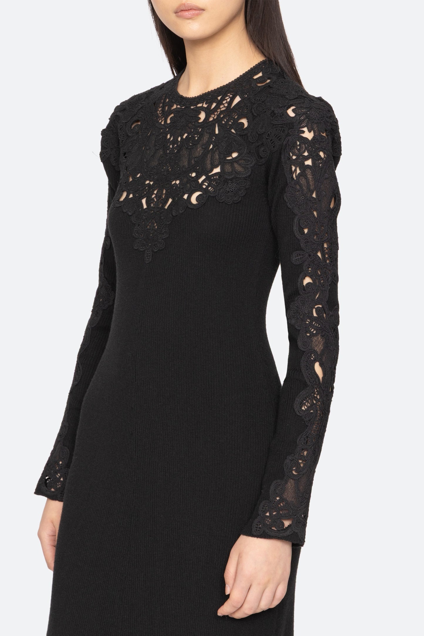 Adelina L/S Dress in Black