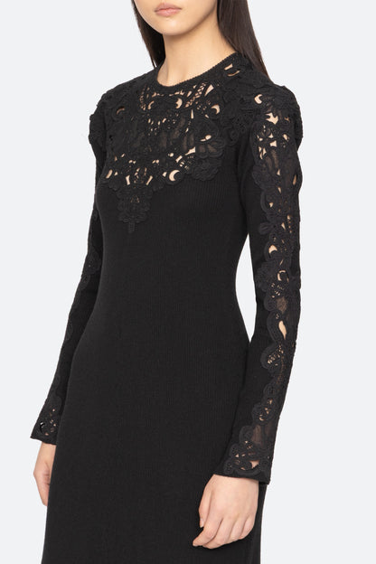 Adelina L/S Dress in Black
