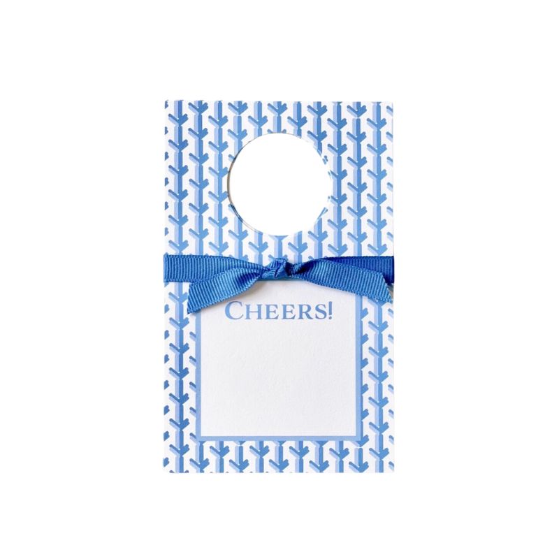 Cheers Wine Tags Blue