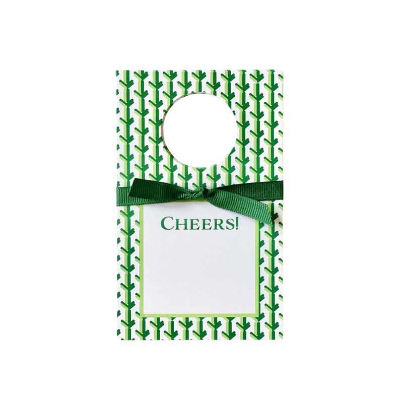 Cheers Wine Tags Green