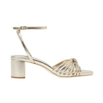 Olivia Champagne Knot Mid-Heel Sandal