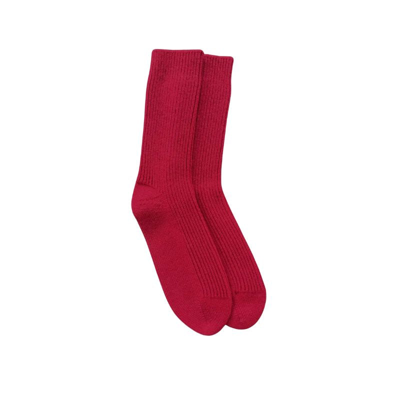 Women's Cashmere Socks in Chili