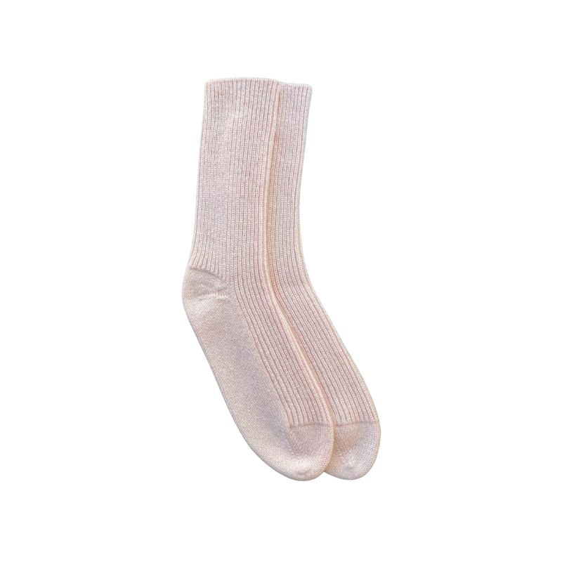 Women's Cashmere Socks in Seashell