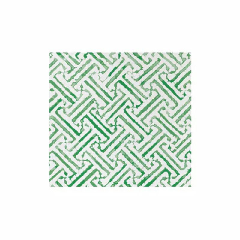 Papersoft Napkins Greek Key Green Cocktail Napkins