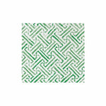 Papersoft Napkins Greek Key Green Cocktail Napkins