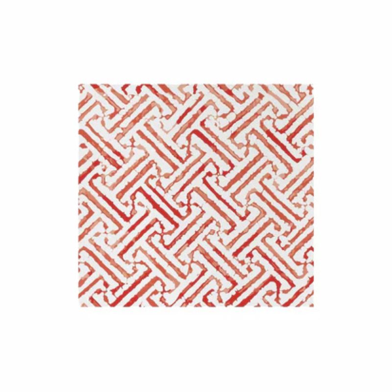 Papersoft Napkins Greek Key Red Cocktail Napkins