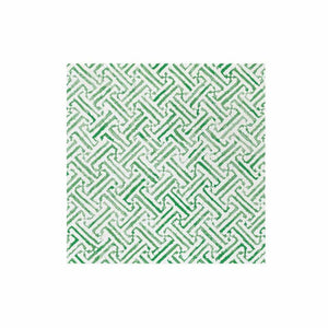 Papersoft Napkins Greek Key Green Dinner Napkins